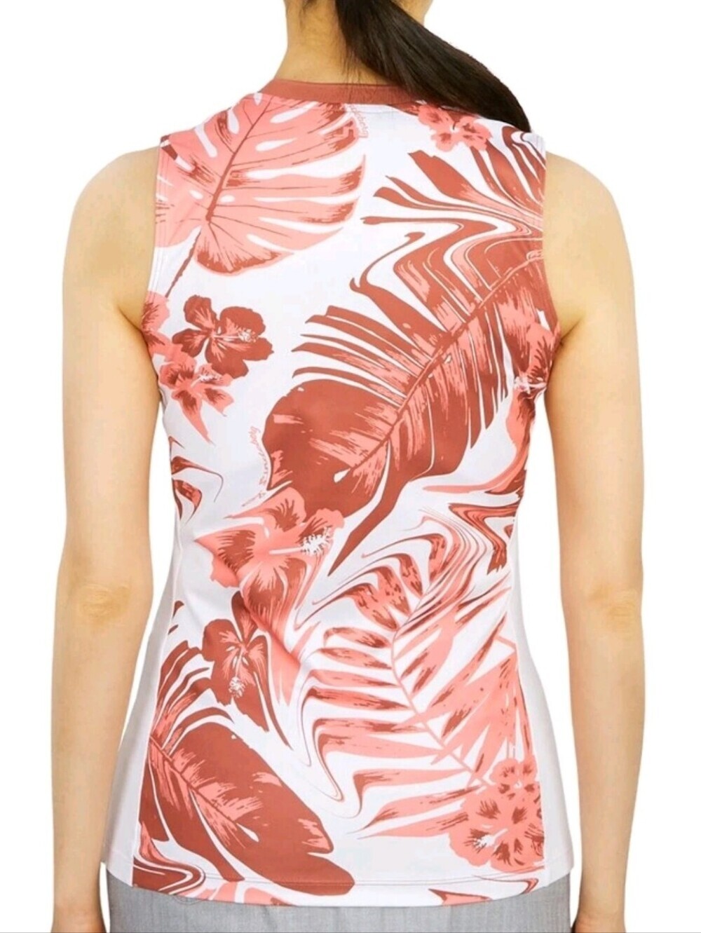 J. Lindeberg NEW Meya Hibiscus Pink Sleeveless Golf Tennis Pickleball Top SZ XS - Picture 4 of 10